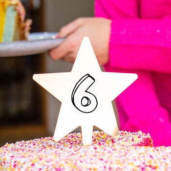 Personalised Children's Birthday Number Cake Topper, 2 of 9