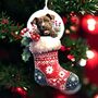Personalised Staffordshire Bull Terrier Stocking Bauble, thumbnail 1 of 2