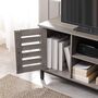 Industrial Tv Stand With Louvered Doors And Storage, thumbnail 6 of 9