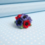 Hand Painted Anemone Brooch In Different Colours, thumbnail 1 of 6