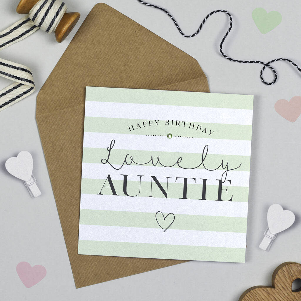 Happy Birthday Auntie Card By Michelle Fiedler Design Notonthehighstreet Com