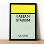 Kassam Stadium Monopoly Oxford Football Print, thumbnail 1 of 2