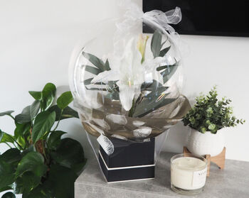 Personalised Floral Lily In Bubble Balloon, 3 of 8
