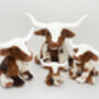 Personalised Texas Longhorn Soft Toy Cow, Gift Boxed, thumbnail 12 of 12