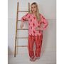 Pink And Red Lobster Cotton Pyjamas, thumbnail 2 of 6