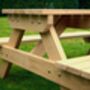 Handmade Wooden Picnic Benches, thumbnail 3 of 5