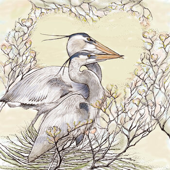 'Two Herons In Nest' Print, 3 of 3