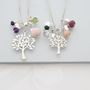 Mama Et Moi Tree Of Life Necklaces With Birthstones, thumbnail 8 of 12