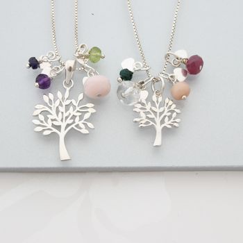 Mama Et Moi Tree Of Life Necklaces With Birthstones, 8 of 12