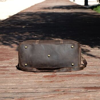 Genuine Leather Holdall Luggage Bag, 9 of 12