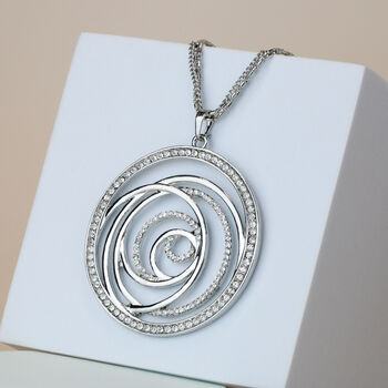 Sparkly Spiral Pendant Necklace, 4 of 5