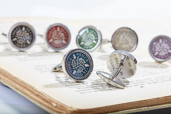 Handmade British Threepence Coin Cufflinks, 2 of 5