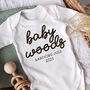 Personalised Modern Baby Announcement Vest, thumbnail 1 of 3