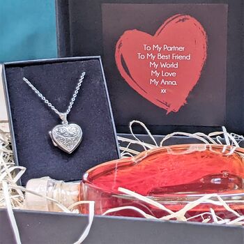 Personalised Heart Gin And Sterling Silver Necklace, 3 of 10