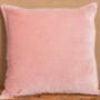 Pink Cotton Velvet Cushion Cover With Feston Stitch, thumbnail 1 of 5