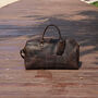 Genuine Leather Worn Look Weekend Bag, thumbnail 6 of 12