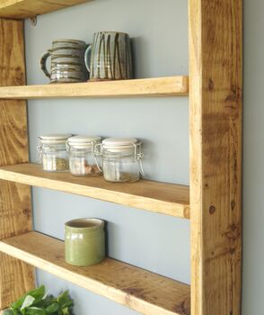 Handmade Wooden Kitchen Wall Shelves, 2 of 6