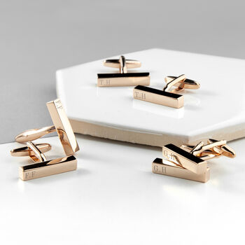 Personalised Bar Cufflinks, 3 of 9