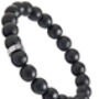 Men's 10mm Faceted Onyx Bead Bracelet 'Silver', thumbnail 6 of 8