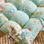 Green Floral Padded Mattress Cushion, thumbnail 4 of 6