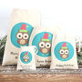 Owl Christmas Personalised Cotton Bags, thumbnail 1 of 5