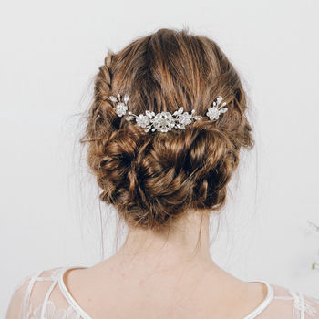 Small Crystal And Pearl Wedding Comb Lucia, 6 of 7