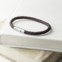 Personalised Men's Compass Capsule Leather Bracelet, thumbnail 3 of 12