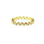 Rainbow Rings, Cz Rose Or Gold Plated 925 Silver, thumbnail 2 of 11