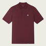 Organic Cotton Penzance Pirate Burgundy Polo Shirt, thumbnail 4 of 7