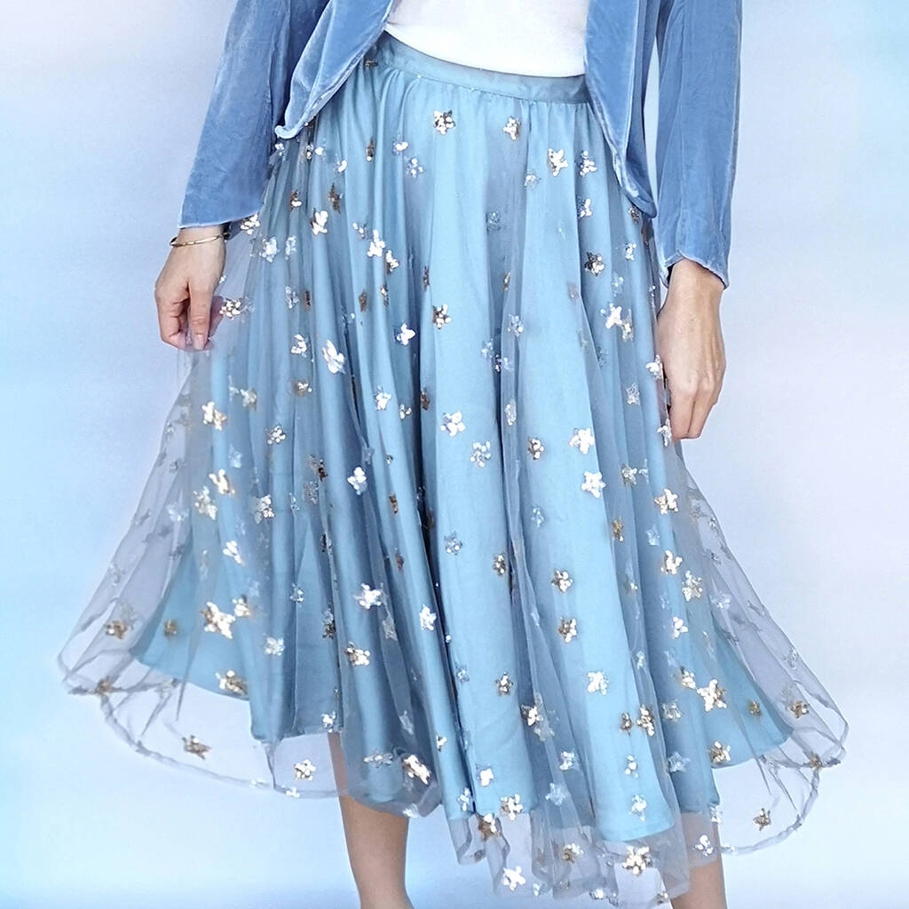 Stevie Skirt In Star Embroidered Tulle, 1 of 2