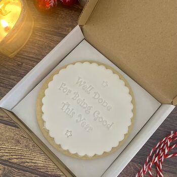 Large Biscuit Stocking Filler With A Message From Santa, 5 of 8