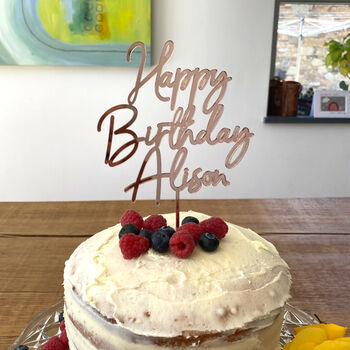 Personalised Mirrored Birthday Cake Topper, 3 of 4