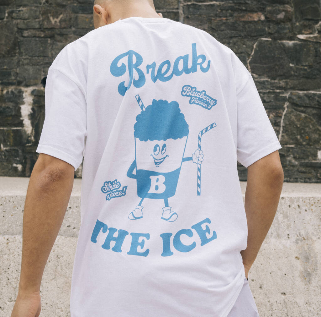 Break The Ice Men's T Shirt With Slush Drink Graphic, 1 of 4