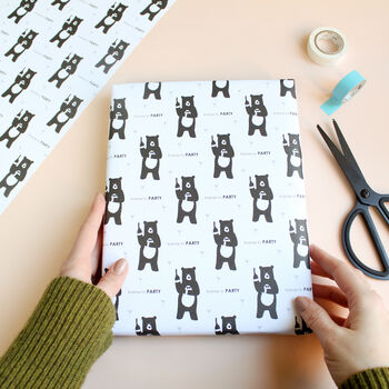 License To Party, Bond Bear Wrapping Paper, 5 of 5
