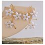 Monaco D’or Gold Pearl Daisy Flower Gala Drop Gift Earrings, thumbnail 1 of 3