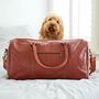 Personalised Leather Weekend Travel Holdall, thumbnail 1 of 9