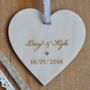 Personalised Wedding Wooden Heart, thumbnail 3 of 5