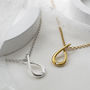 Sterling Silver And Diamond Eternal Love Necklace, thumbnail 1 of 7