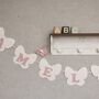 Bunting Blush Pink And White Butterfly Baby Banner, thumbnail 10 of 11