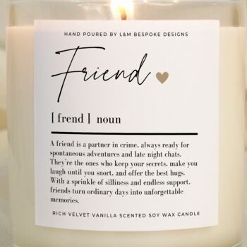 Friend Gift Friend Definition Candle, 5 of 6