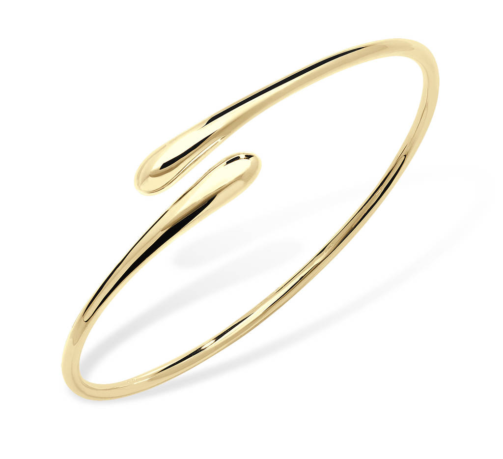 Cross Open Drop Bangle By Lucy Quartermaine | notonthehighstreet.com