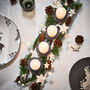 Frosted Pine Christmas Candle Table Centrepiece, thumbnail 3 of 6