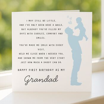 First Birthday As My Grandad Card, 4 of 7