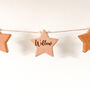 Twinkle Wooden Stars Personalised Garland, thumbnail 5 of 5