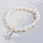 Girls Lily Pearl Stretch Bracelet, thumbnail 3 of 3