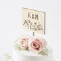 Botanical Personalised Initial Wedding Cake Topper, thumbnail 1 of 8