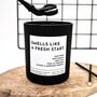 Personalised Fresh Start Candle | New Chapter Gift Her Him, thumbnail 1 of 9