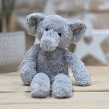 Nelly The Long Leg Light Grey Elephant Soft Toy, 2 of 3
