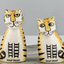 Handmade Ceramic Tiger Salt And Pepper Shakers, thumbnail 3 of 5