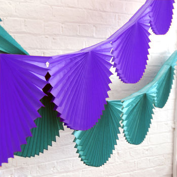 Christmas Paper Fan Garland Bunting Decoration, 8 of 9